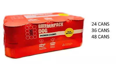 Breederpack Dog Premium Chunks Complete Dog Wet Food Adult Dog Cans 400g • £27.98