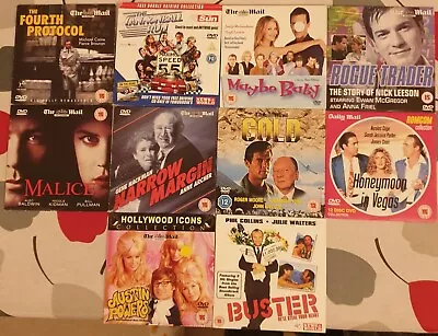 10 Newspaper Promo DVDs - The Cannonball Run Malice Buster Gold Maybe Baby • £5.99