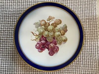 Pair Of Echt Cobalt Bavaria Fine China 7.5” Fruit Plate “Bountiful”  • $10