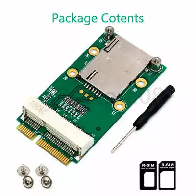 Mini PCI-E Adapter With SIM Card Slot For 3G/4G WWAN LTE GPS Card • $14.06