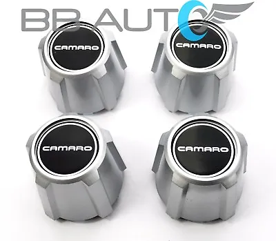 NEW Center Caps Set SILVER & BLACK For 1982-1992 Chevy Camaro RS Z28 15  Wheels • $77.95