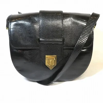 Yves Saint Laurent Lizard Shoulder Bag Vintage Bag Women Free Shipping [Used] • $269