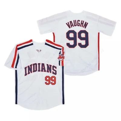 Major League Ricky 'Wild Thing' Vaughn Indians Jersey Movie Sewn Custom All Size • $31.99