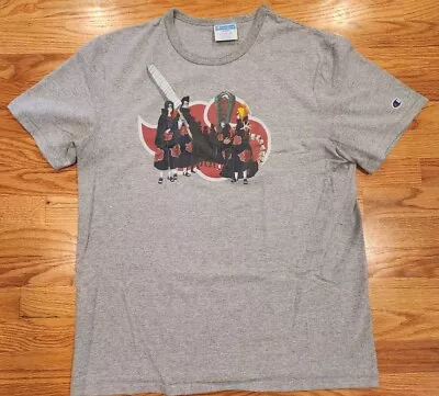 Naruto Champion Shirt Size L Double Sided Preowned Y2K Itachi Uchiha Akatsuki • $19.99