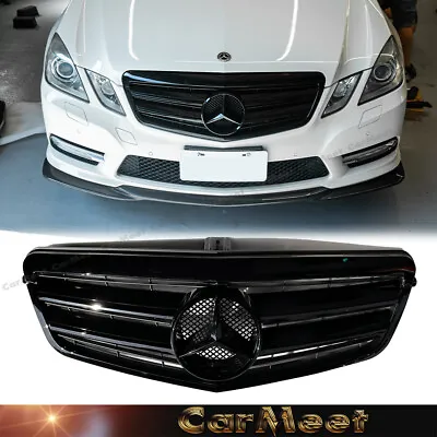 For BENZ 10-13 W212 E-Sedan 4DR Tuning Front Frame Grille Full Gloss Black Color • $197.77