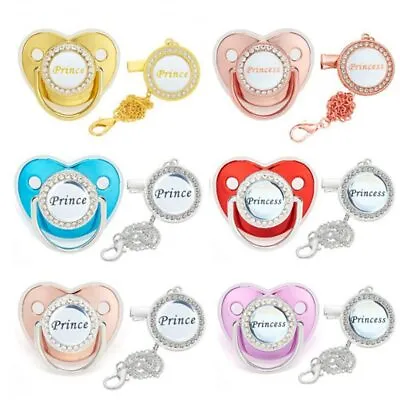 Bling Baby    Nipple Infant Pacifier Rhinestone Baby Gift Shower Dummy Silicone • $8.82