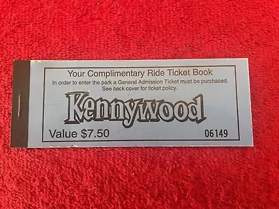 2000 KENNYWOOD PARK Complimentary Ticket Book UNUSED New Mint • $30.95