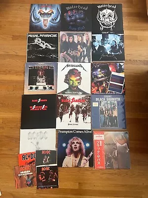 20 Heavy Metal LP LOT - Vinyl - Thrash Metal - Black Sabbath - Metallica - AC/DC • $500