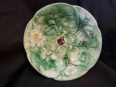 Rare Early Thomas Forester Majolica Lily Pond Compote 9.5  Victorian England • $350