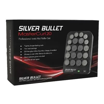 SILVER BULLET MASTERCURL Ionic 20 Peice Roller Set Hot Rollers • $165