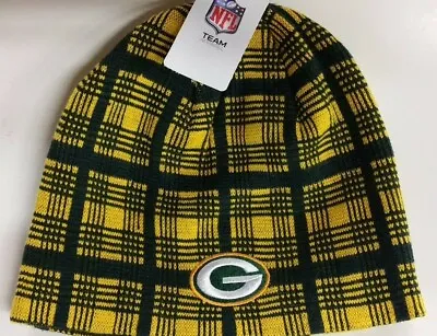 NFL Green Bay Packers Winter Knit Hat NEW (Plaid Beanie) • $13.99