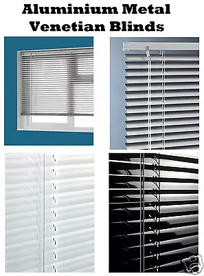 Aluminium Metal Venetian Blinds Trimable Window Blind 25MM Slat Home Office New • £6.95