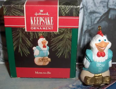 Mom To Be`1992`Mom Sitting On Her Nest`Hallmark Christmas Ornament- Free -2 U.S • $7