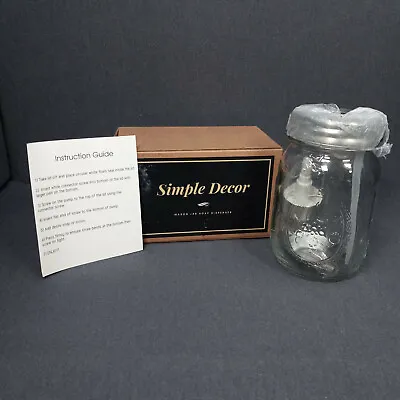 Simple Decor Mason Jar Soap Dispenser - Clear Glass - Pump Action Lid Spout  • $5.99