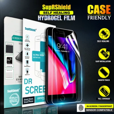 $8.95 • Buy SupRShield IPhone 7 8 Plus X XS Max XR HYDROGEL Full Coverage Screen Protector