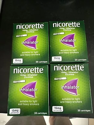 £45 • Buy Nicorette Inhalator Nicotine Suitable For Light And Heavy Smokers, 15mg, 20 X4