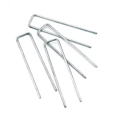 METAL GROUND GARDEN MEMBRANE PINS FABRIC HOOKS PEGS STAPLES U PINS Landscaping • £0.99