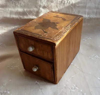 Early 19th Century Napoleonic Prisoner Of War Straw Work Box With Drawers POW    • £89