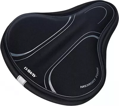 Comfortable Bike Seat Cover - DAWAY C3 Soft Gel & Memory Foam Padded Black • $29.99