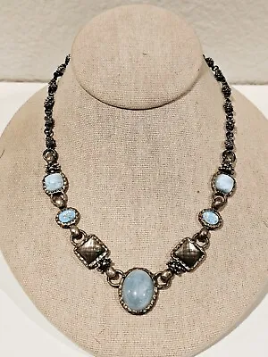 Michael Dawkins Sterling Silver Larimar And Mother Of Pearl Necklace  • $189