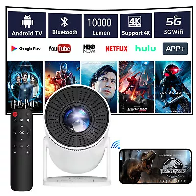 UHD 4K Projector Freestyle LED 10000 Lumen 5G WiFi Home Theater Cinema Bluetooth • $79.99