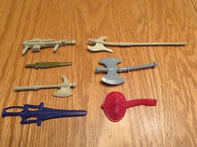 Lot MOTU Masters Of The Universe Vtg He-Man She-Ra Skeletor Weapon Accessories • $29.95