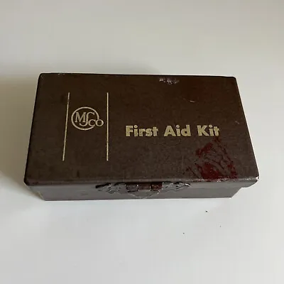 Vintage Medical Supply Company MSCO First Aid Kit Metal Box Brown Empty CIN • $19.54