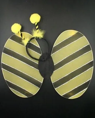 Bumble Bee Wings Boppers Costume Fancy Dress Set Halloween Hen Night Ladybird Uk • £8.95