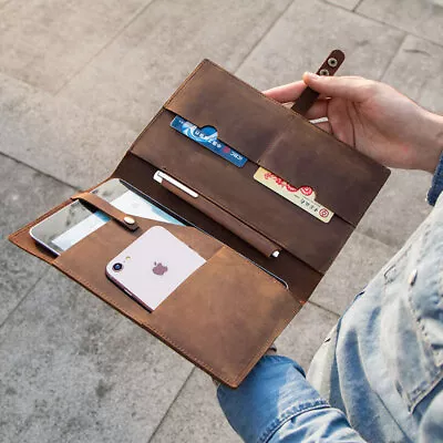 £29.27 • Buy 7.9-11 Inch Tablet Sleeve Case Genuine Leather Bag For IPad 10th 9th 7th Pro Air