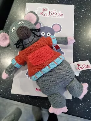 £11.99 • Buy LATITUDE ENFANT SOFT TOY GREY MOUSE MARIE With Box