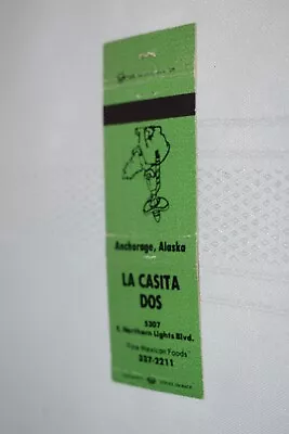 La Casita Dos Anchorage Alaska 20 Strike Matchbook Cover • $6.79