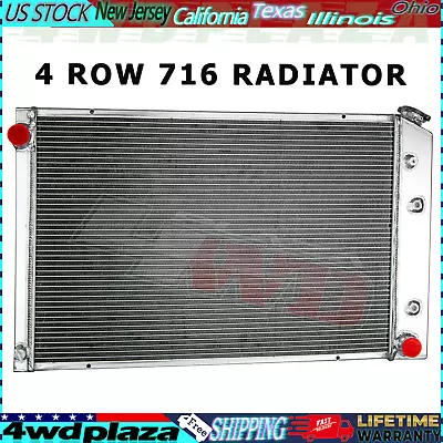 CC716 4 Row Radiator For Chevy C/K C10 C20 C30 K10 K20 GMC C1500 5.7L 1973-1987 • $160.55