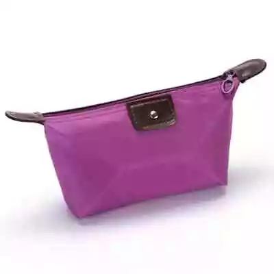 Waterproof Purple Solid Dumpling Makeup Large Foldable Cosmetic Travel Bag New • $8.92