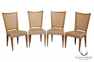 Mid Century Modern Set 4 Cane Back Dining Chairs • $895