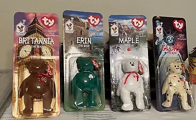 TY BEANIE BABIES MCDONALDS INTERNATIONAL BEARS SET OF 4 New In Box! Errors RARE • $20