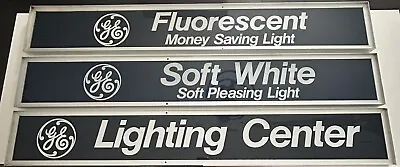 Vintage Advertising Signs GE Lighting Double Sided   48  X 7  • $250