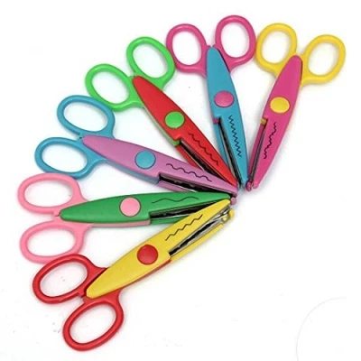 £7.99 • Buy 6 Pcs Kids Craft Scissors Kit Colourful Children Serrated Scissors Paper Edging 