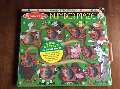 Melissa And Doug Magnetic Number Maze Wooden 1-10 New! • $11.99