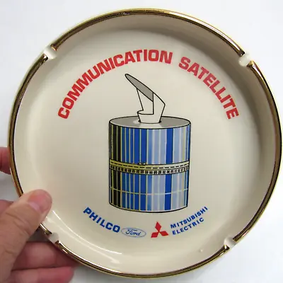 Vintage Ceramic Ashtray Communication Satellite Philco Ford Mitsubishi Electric • $29.99