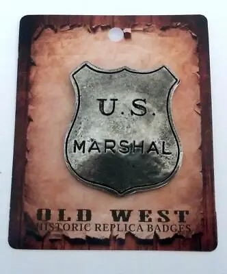 U.S. Marshall Old West Historic Replica Badge Shield Cast Pewter Made In The USA • $12.95