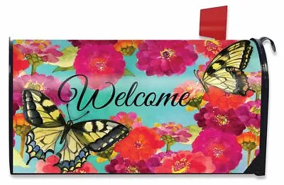 Morning Butterflies Spring Magnetic Mailbox Cover Floral Standard Briarwood Lane • $17.97