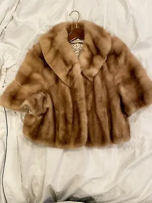 $25 • Buy Glamorous Fur Stole In Caramel (Tan) Color , Small Size. (Real Fur Vintage)