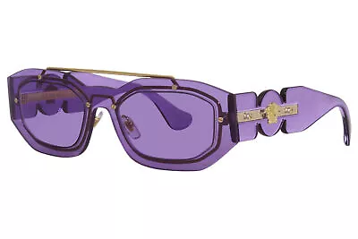 Versace 2235 1002/84 Sunglasses Violet/Violet Lenses Rectangle Shape 51mm • $179.95