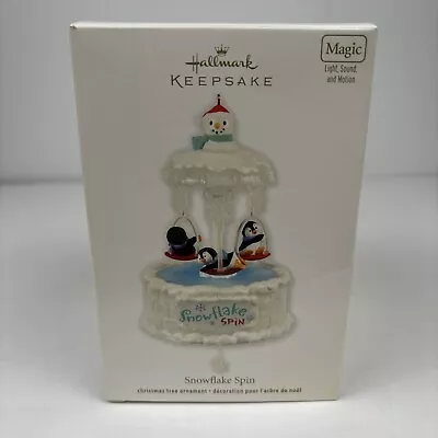 Hallmark Keepsake 2012 Christmas Ornament Snowflake Spin Magic Light Motion NEW • $24.99