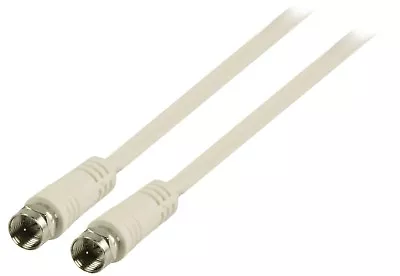 Long 10 Mtr Coax Lead Flylead Screw  F-Type F Plug TV Sky Satellite Cable  • £6.45