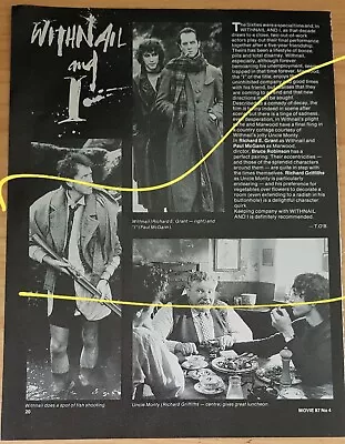 1 Page Article/photos Withnail And I Sting 2 John Belushi Continental Divide • $14