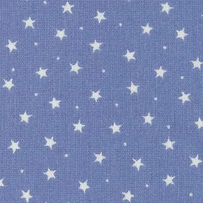 100% Cotton Craft Fabric By The Metre 3mm Stars Ditsy Dress  Quarter Pale Blue • £7.55