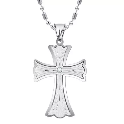 4 In 1 Cross Stainless Steel Jewelry Quantum Nano Energy Pendant • $15.99