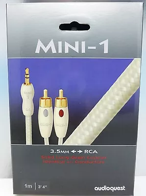 Audioquest Mini-1  3.5mm To RCA IPod Audio Interconnect Cable 1 Meter  • $21.99