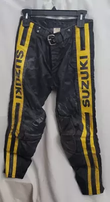 *NR* Vintage Suzuki Moto Cross Pants - Yellow And Black - Size 30 • $10